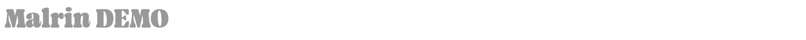 Malrin font preview